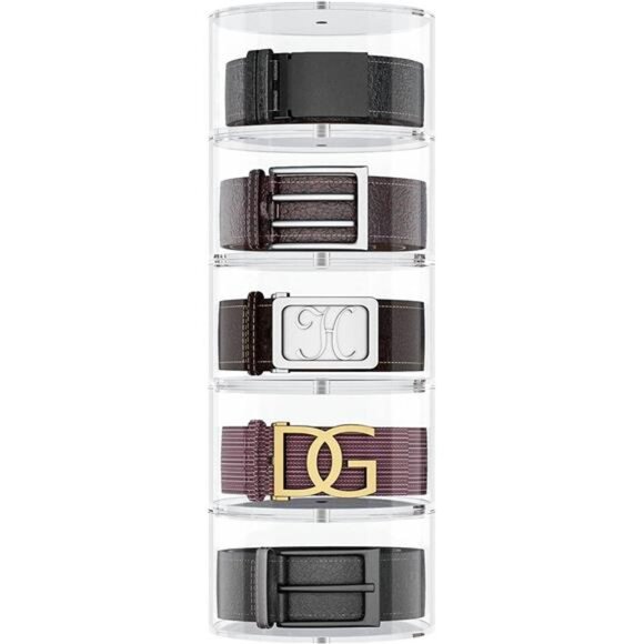 NIUBEE Belt Organizer, Acrylic 5 Layers Belt Case Storage Holder and Display - Picture 7 of 7